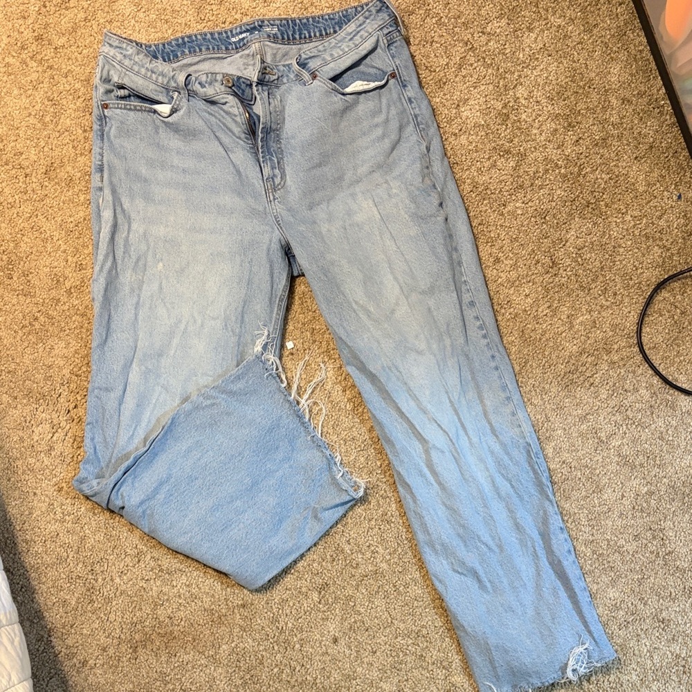 Old Navy Light Blue Wide Leg Jeans